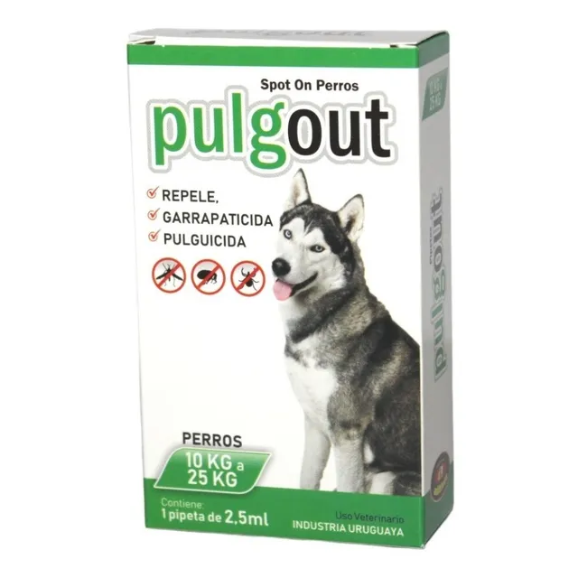 Pipeta Pulgout Perro De 10 A 25 Kilos