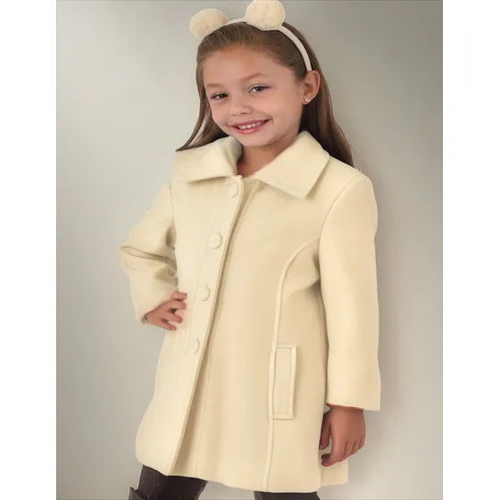 Casaco Sobretudo Infantil Menina Lã Polivelour 2007