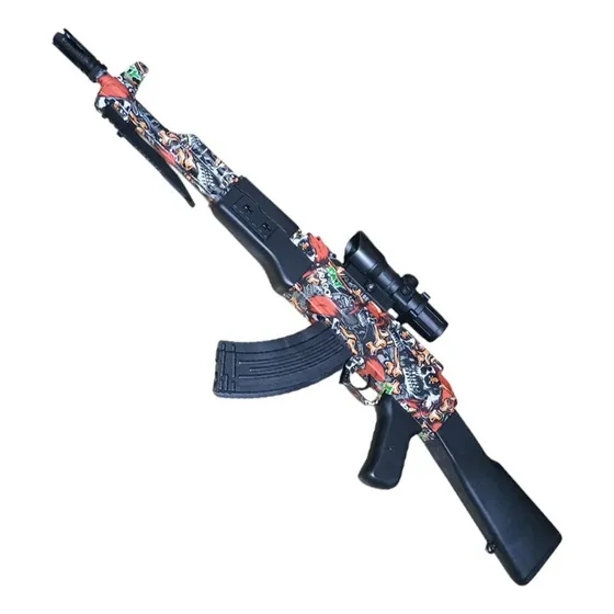 Lanzador De Hidrogel Automático Y Manual Ak47 Rojo