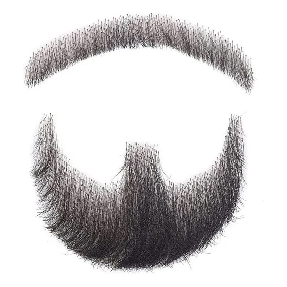 Wbarba Falsa Realista 100% Cabello Humano Para Fiesta Teatro
