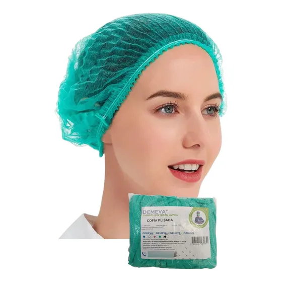 Gorro Desechable Paciente Quirúrgico Spa Cofia Demeva 100 Pz