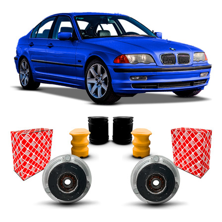 Par Kit Coxim Rolamento Dianteiro Bmw 328i E46 1998 Até 2001 Par Kit Coxim Rolamento Dianteiro Bmw 328i E46 1998 Até 2001