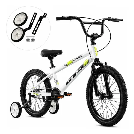 Bicicleta Bmx Aro 20 Pro Gts Insanos Alumínio + Rodinha Branco 20