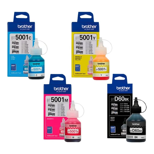 Kit De 4 Tintas Originales Brother -t310 T510 T710 T810 T910