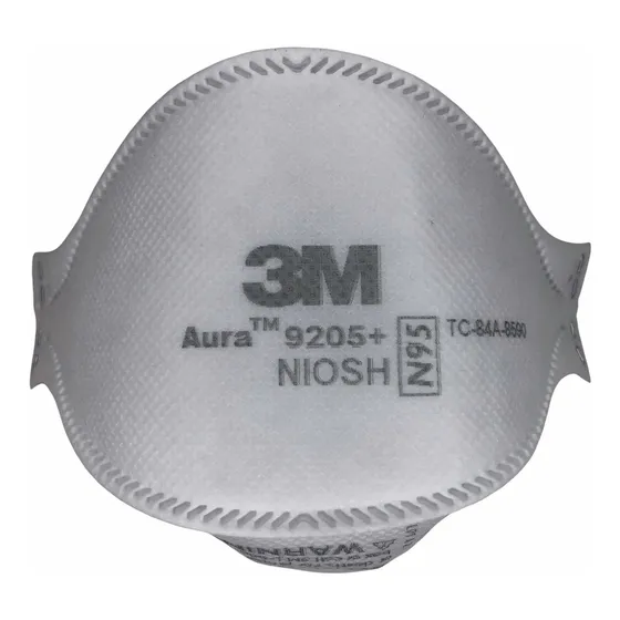 10 Cubrebocas 3m N95 Aura 9205 + Respirador Mascarilla
