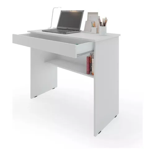 Mesinha Computador Multiuso Quarto Sala Escritorio 1 Gaveta Cor Branco
