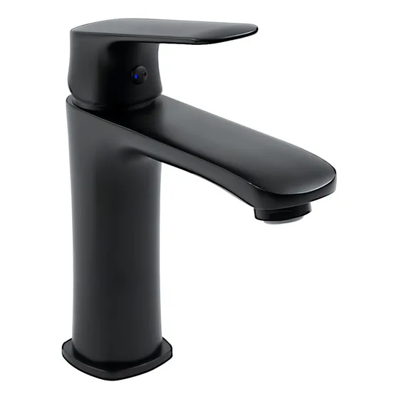 Monomando Corto Para Lavabo Urrea Modelo 9433lu.2 Negro Acabado Mate