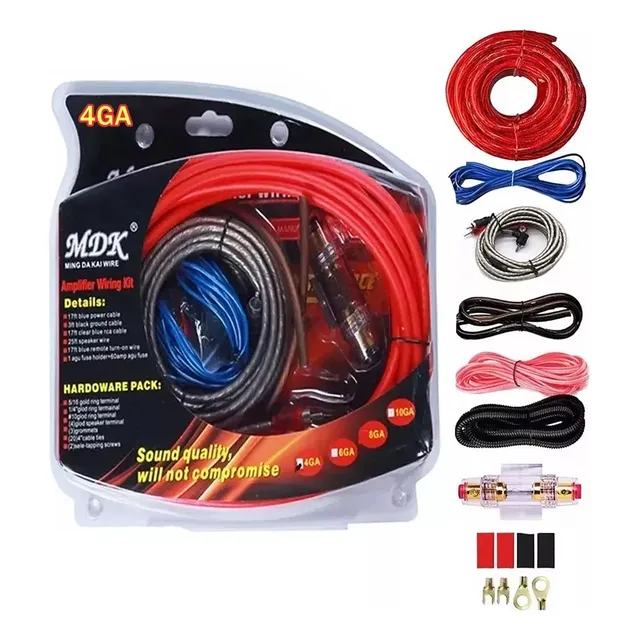 4ga Cables Rca De Audio Kit Instalacion De Cables Audio Auto