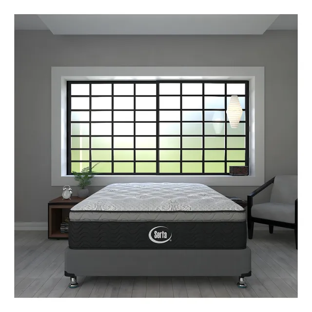 Colchón Queen Size Serta Memory Foam Confort Euro Americano Con Tratamiento Antibacterial