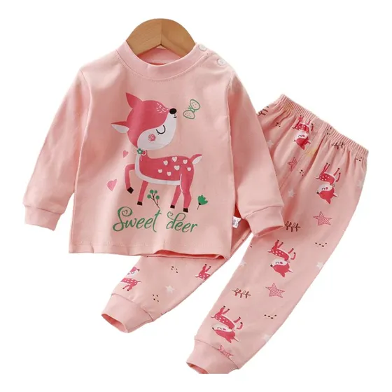Pijama Para Bebés Y Niños 100% Algodón Manga Larga