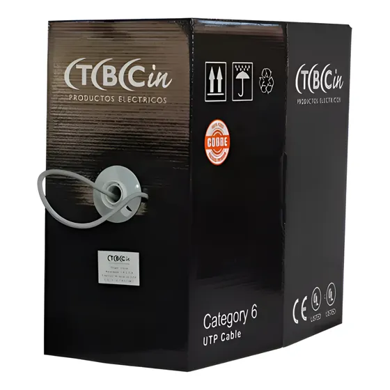 Bobina Cable Red Utp Cat6 100% Puro Cobre Premium 305mts Tbc