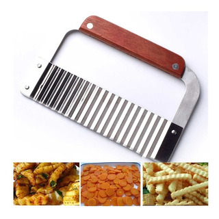 Cortador Ondulado Acero Inoxidable Papas Vegetales Masa Cortador Ondulado Acero Inoxidable Papas Vegetales Masa
