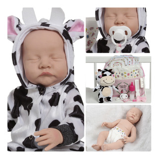 Boneco Bebê Recem Nascida Cegonha Reborn Dolls Vaquita Boneco Bebê Recem Nascida Cegonha Reborn Dolls Vaquita