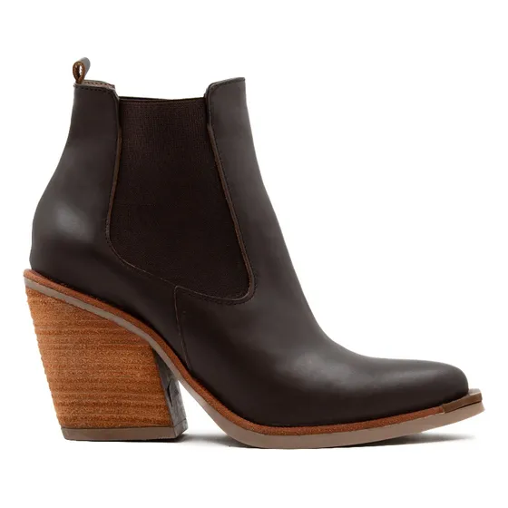Botas De Mujer De Cuero Vacuno Texanas Caña Baja Fiori Kenny