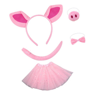 Conjunto De Disfraz De Cerdo, Decoración, Diadema, Nariz, Conjunto De Disfraz De Cerdo, Decoración, Diadema, Nariz,