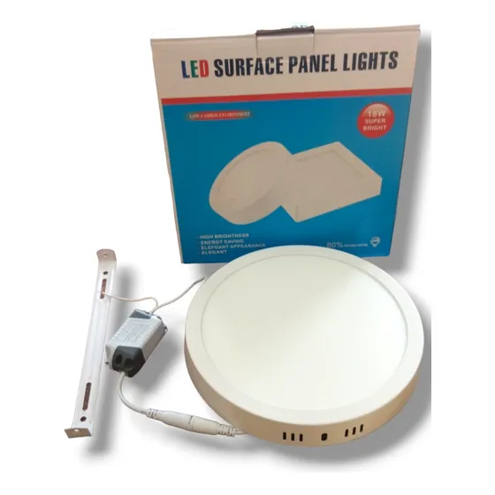 Lampara Led Superficial Panel Redonda 18w 6500k 110-220v 