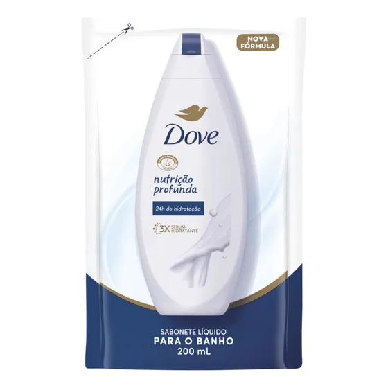 Sabonete líquido Dove Nutrição Profunda fragrância original em líquido 200 ml