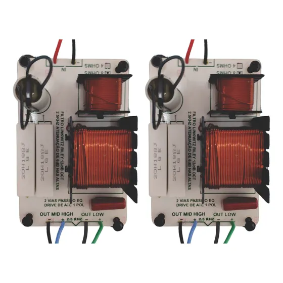 Kit (2) Unidades Divisor De Frequência 2 Vias Titânio 500w