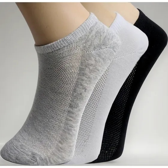 Medias Tobilleras De Algodón Para Hombre Pack 12 Pares