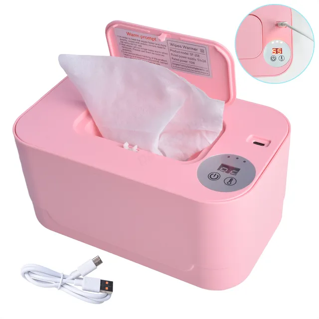 Calentador De Toallitas Humedas Termostato Para Bebe Rosa