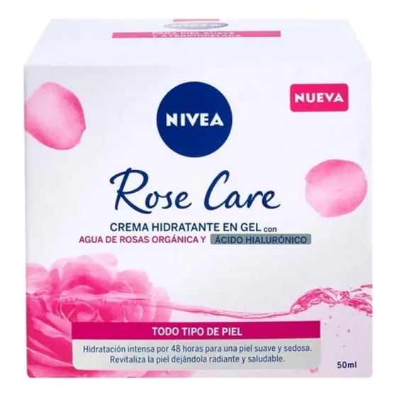 Crema Gel Nivea Rose Care C/ Agua De Rosas Y Ác. Hialu. 50ml