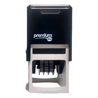 Carimbo Datador Premium P40x40 Preto 40x40mm Personalizado Carimbo Datador Premium P40x40 Preto 40x40mm Personalizado