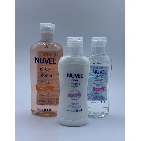 Combo Nuvel De Bebe Cuidado Personal Colonia Crema Y Aceite