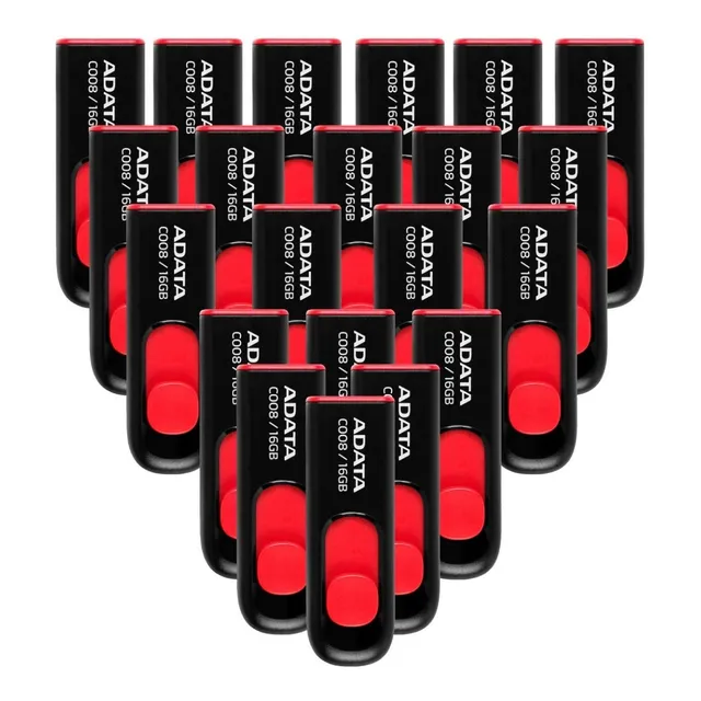 Kit De 100 Memorias Usb Adata C008 16gb 2.0 Ac008-16g-rkd