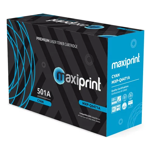 Toner Maxiprint Compatible Hp Cyan Q6471a 501a