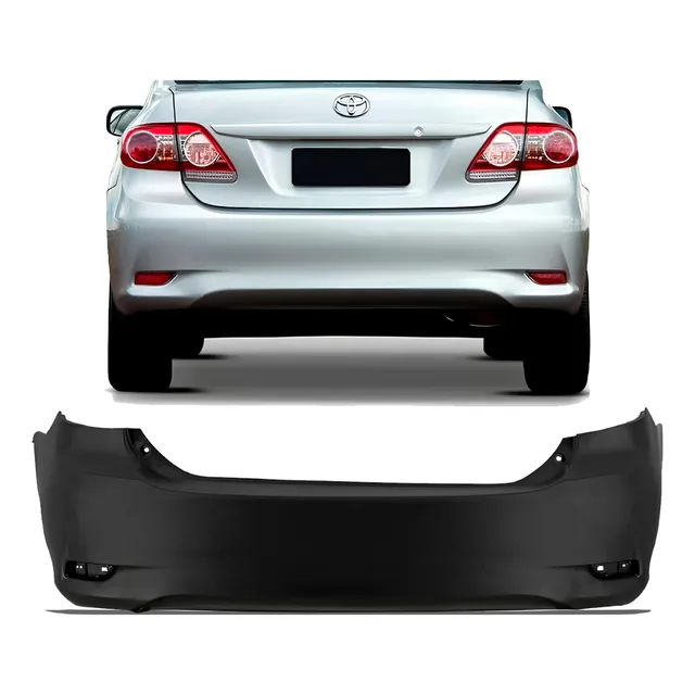 Parachoque Traseiro Corolla Sedan Hatch 2012 2013 2014 Preto