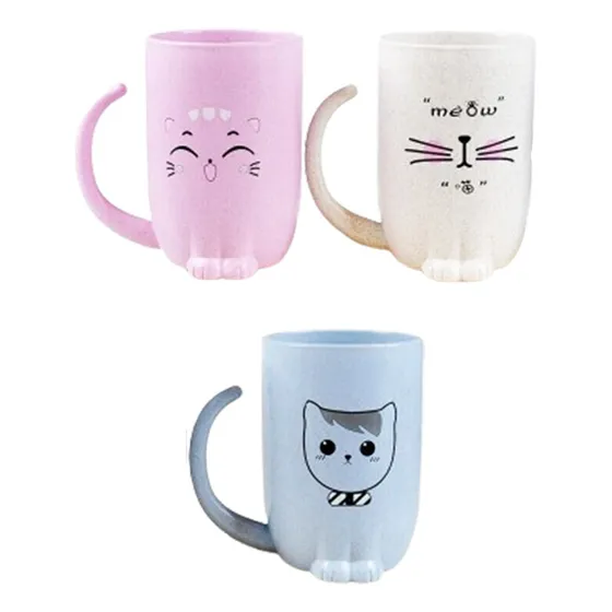 Taza Para Café O Té Lindo Diseño De Gatos 300ml Libre De Bpa