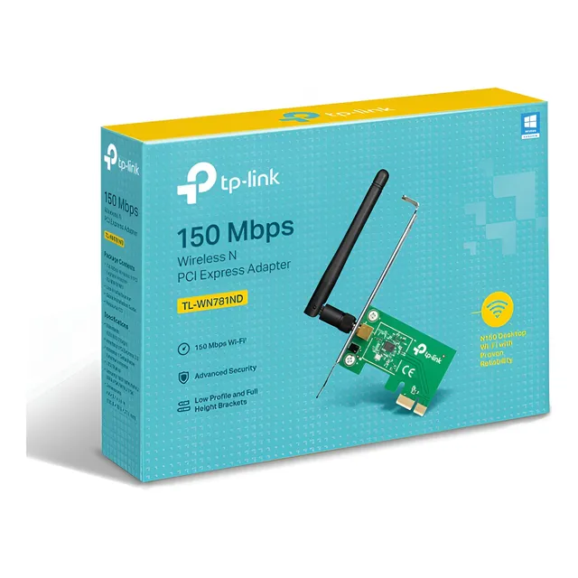 Adaptador Tplink Tlwn781nd Inalámbrico Pci Express N 150mbp