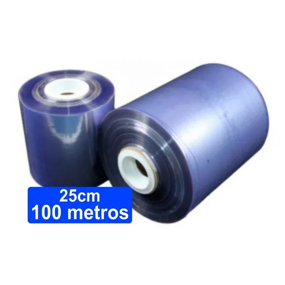 Plastico Pvc Bobina Termoencolhivel 25cmx100metros 20micras