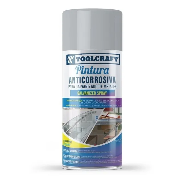 Pintura En Aerosol Anticorro Galvanizado Toolcraft Tc5838