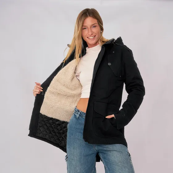 Customs Ba Camperas Mujer Parka Corderito Campera Invierno H