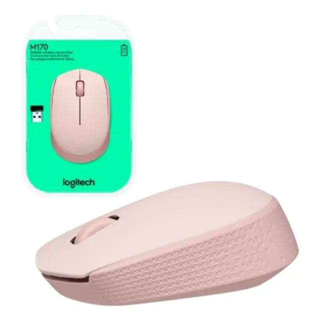 Mouse Inalámbrico Logitech M170 Rosado