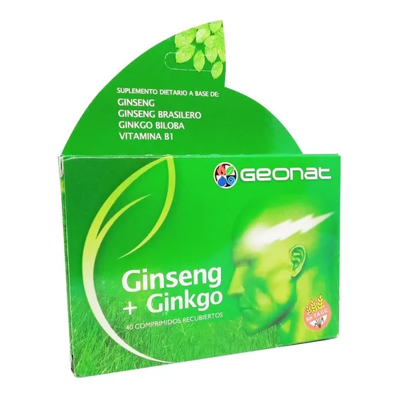 Suplemento Geonat Ginseng Ginkgo Rendimiento Físico Mental Sabor Sin Sabor
