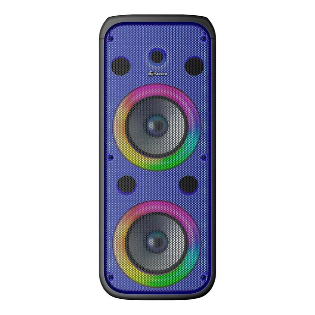 Bafle Doble Steren BAF-2008RGB De 8 600 W Pmpo Profesional Bluetooth Con Bate Negro