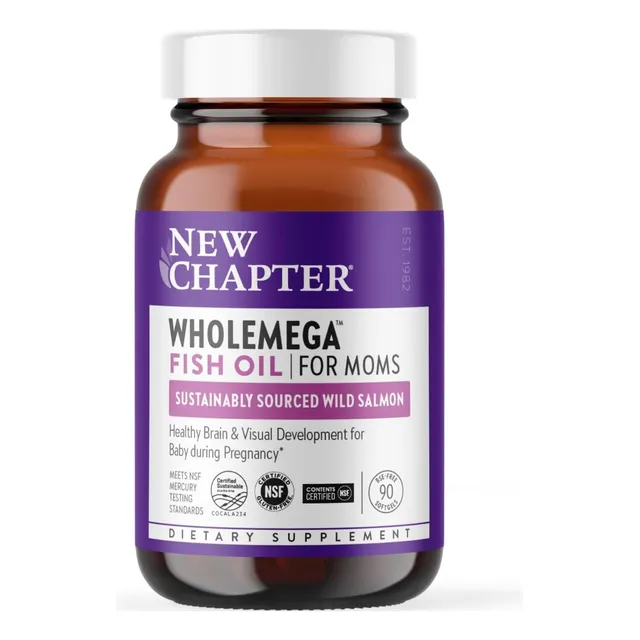 Aceite De Pescado Para Mamás New Chapter 90 Softgel Sabor Sin Sabor
