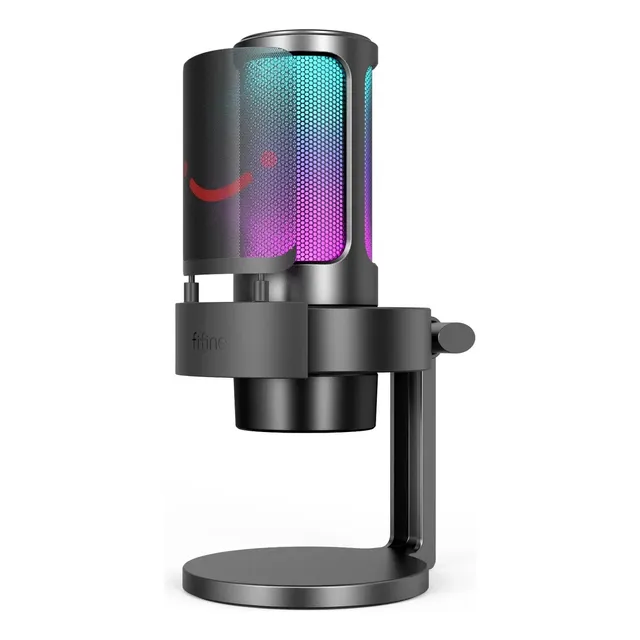 Micrófono dinámico Fifine A8 Gamer modelo color negro