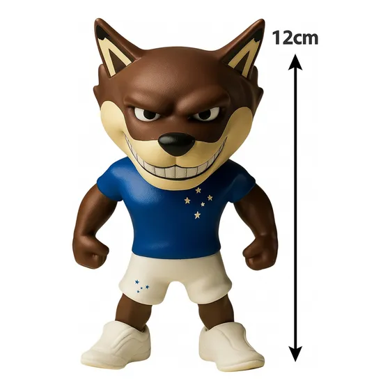 Boneco Mascote De Futebol Raposa Cruzeiro Licenciado