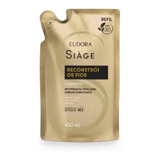 Refil Shampoo Eudora SiĂ ge ReconstrĂłi Os Fios 400ml Refil Shampoo Eudora SiĂ ge ReconstrĂłi Os Fios 400ml