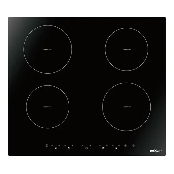 Anafe Inducción Eléctrico Enxuta AIENX960 Empotrable 4 Hornallas Negro | Cuotas sin interés