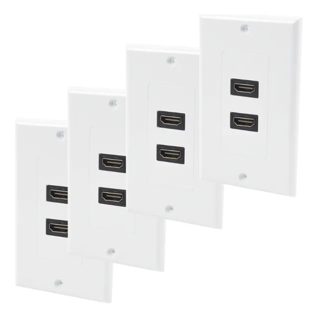 4 Placa De Pared De 2 Puertos Hdmi Hembra A Hembra Lp-fp-091