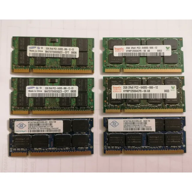 Memorias 2gb Ddr2 800mhz P/ Laptop Varias Marcas