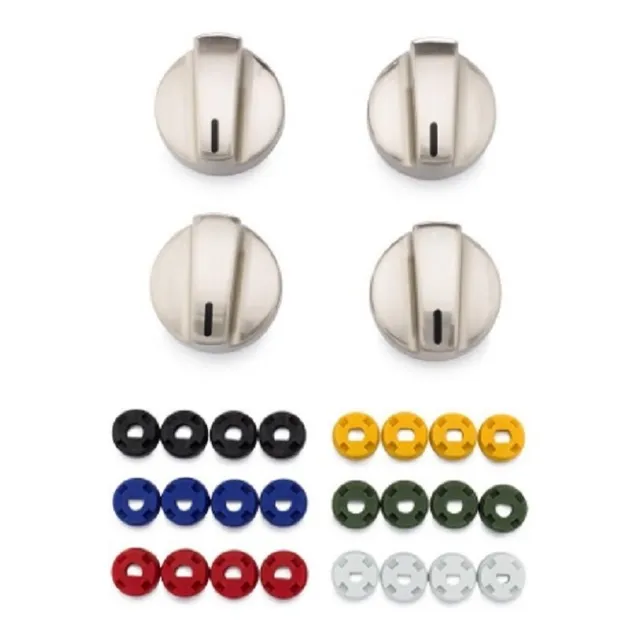 Kit 4 Perillas Universal Cocina Acero Inox Calidad Usa