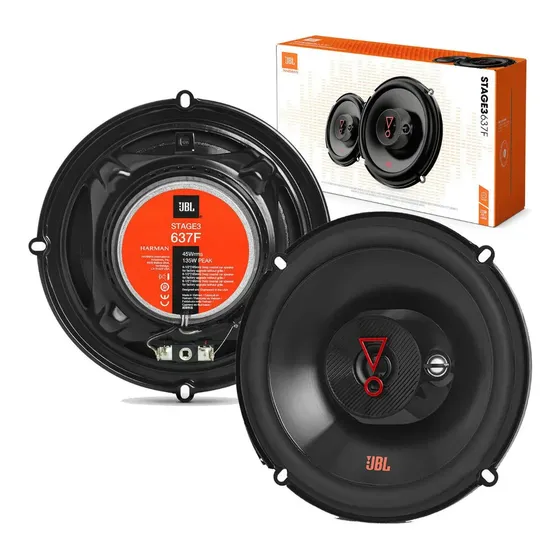 Par de altavoces Jbl Harman Stage3 637f, 90 W, Rms, 3 ohmios, color negro | Cuotas sin interés