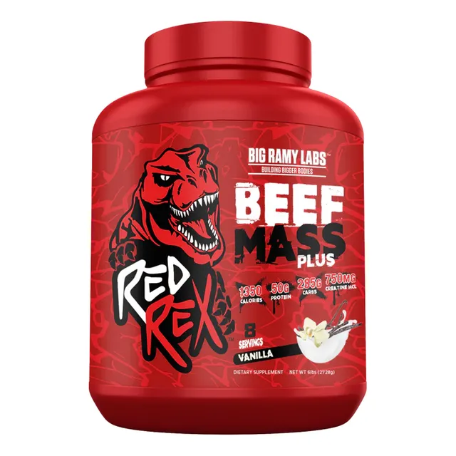 Red Rex Beef Mass Gainer 6lb Un Verdadero Carnivor Sabor Vainilla