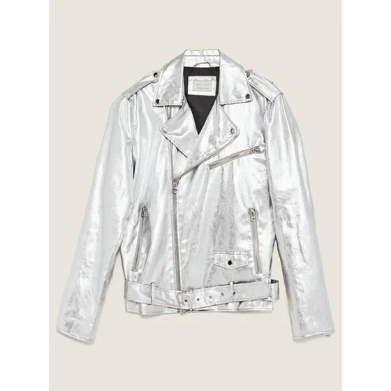 Chaqueta Zara Man Original Talla M Plata Invierno Limitada