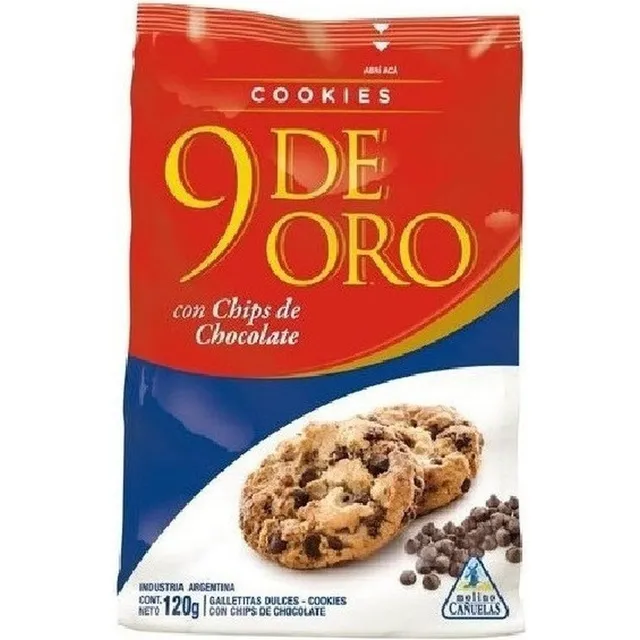 Galletitas De Oro Chips Chocolate 120grs. X16 Unidades